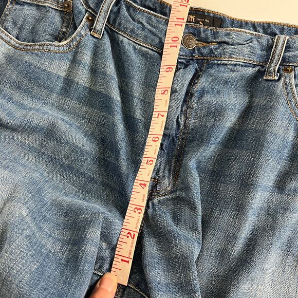 Frye Jeans Straight Leg Cropped Stretch Denim Size 14 - Picture 6 of 10